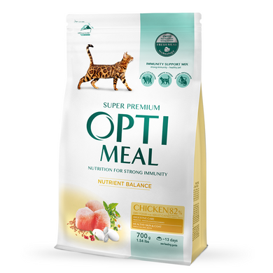 Сухой корм Optimeal Cat Chicken для взрослых кошек 700 г Курица Сухой корм Optimeal Cat Chicken для взрослых кошек 700 г Курица