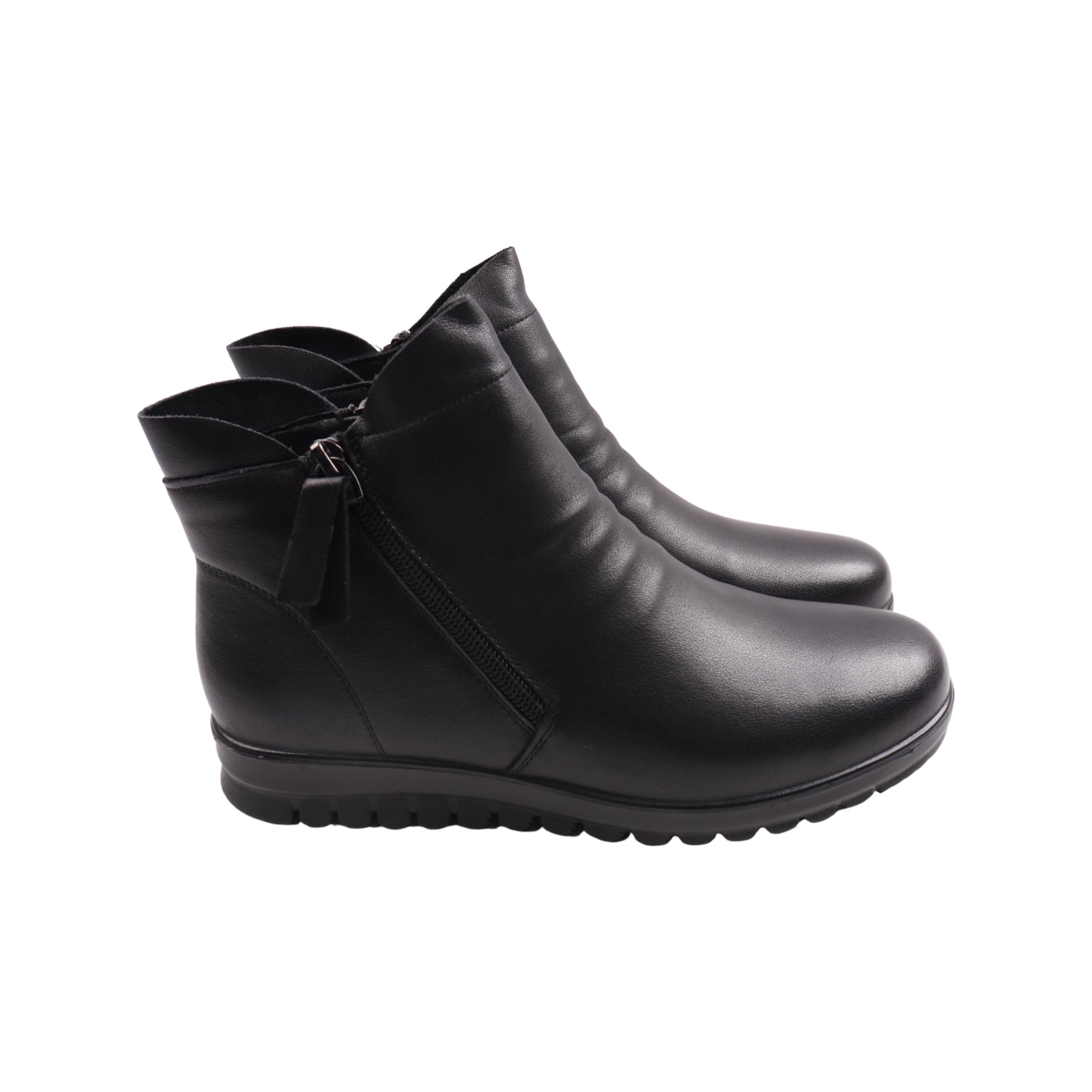 Ботинки женские Renzoni из кожи р. 37 Черный (773-23DHC)