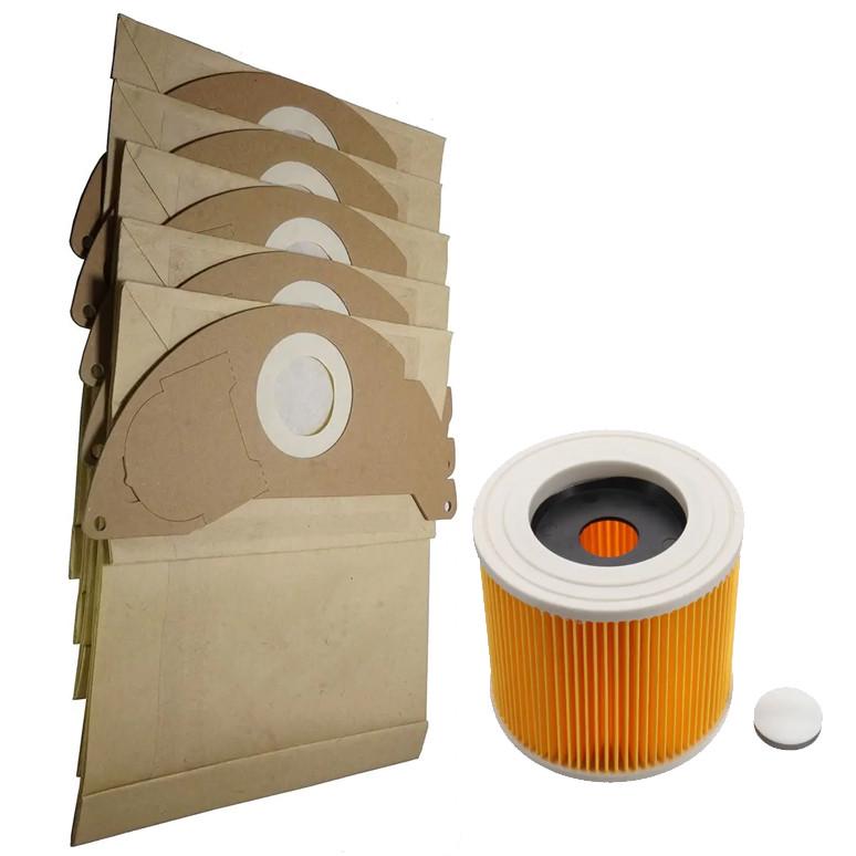 Набор мешков 5 шт. и фильтр для пылесосов Karcher WD2 (6.904-322.0) Набор мешков 5 шт. и фильтр для пылесосов Karcher WD2 (6.904-322.0)