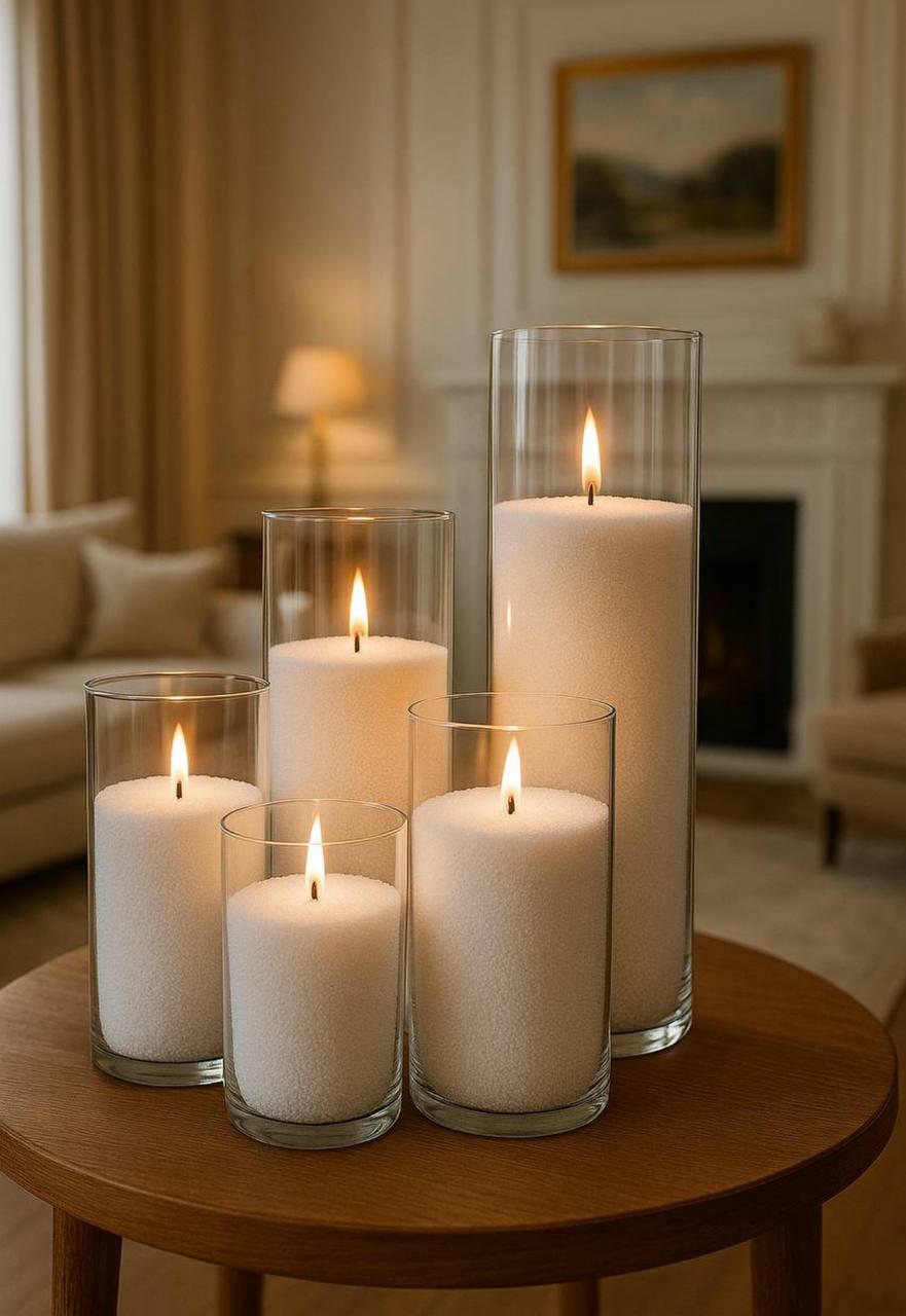 Насыпные свечи подарочный набор 5 шт. 16/21/26/31/38 см