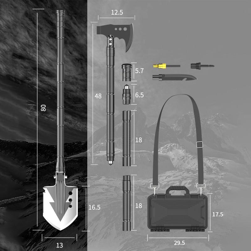 Багатофункціональний набір лопата, сокира, ніж YUANTOOSE SD14X-2-F8 - фото 5