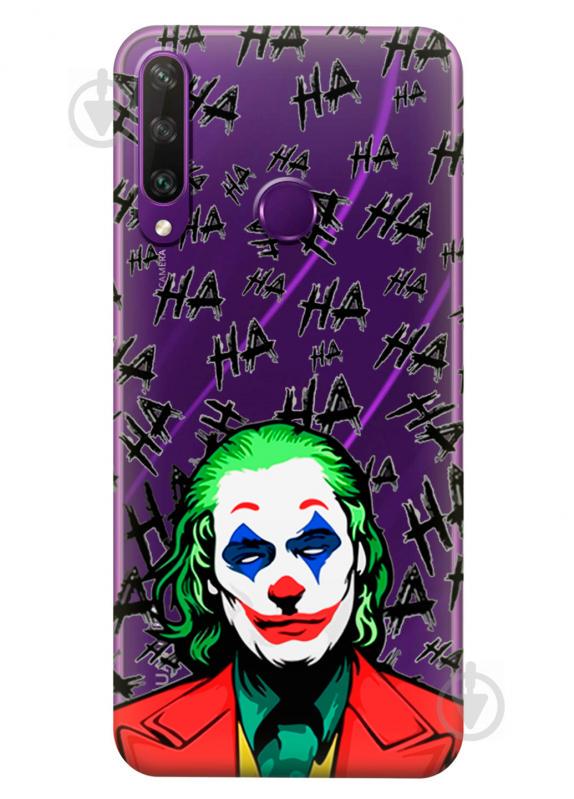 Прозрачный силиконовый чехол iSwag для Huawei Y6p с рисунком - Джокер (KS2368)