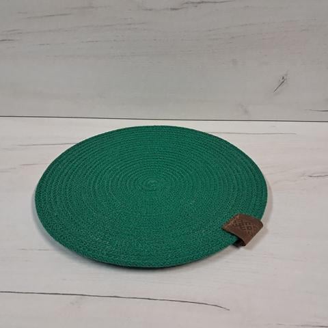 Плейсмат из джута и хлопкового шнура под горячее Зеленый (29527287) Плейсмат из джута и хлопкового шнура под горячее Зеленый (29527287)