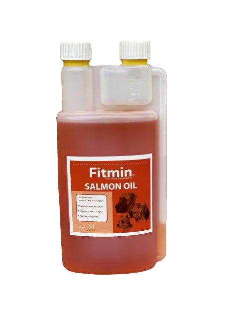Добавка пищевая Fitmin Purity Salmon Oil для собак масло лосося 1 л Добавка пищевая Fitmin Purity Salmon Oil для собак масло лосося 1 л