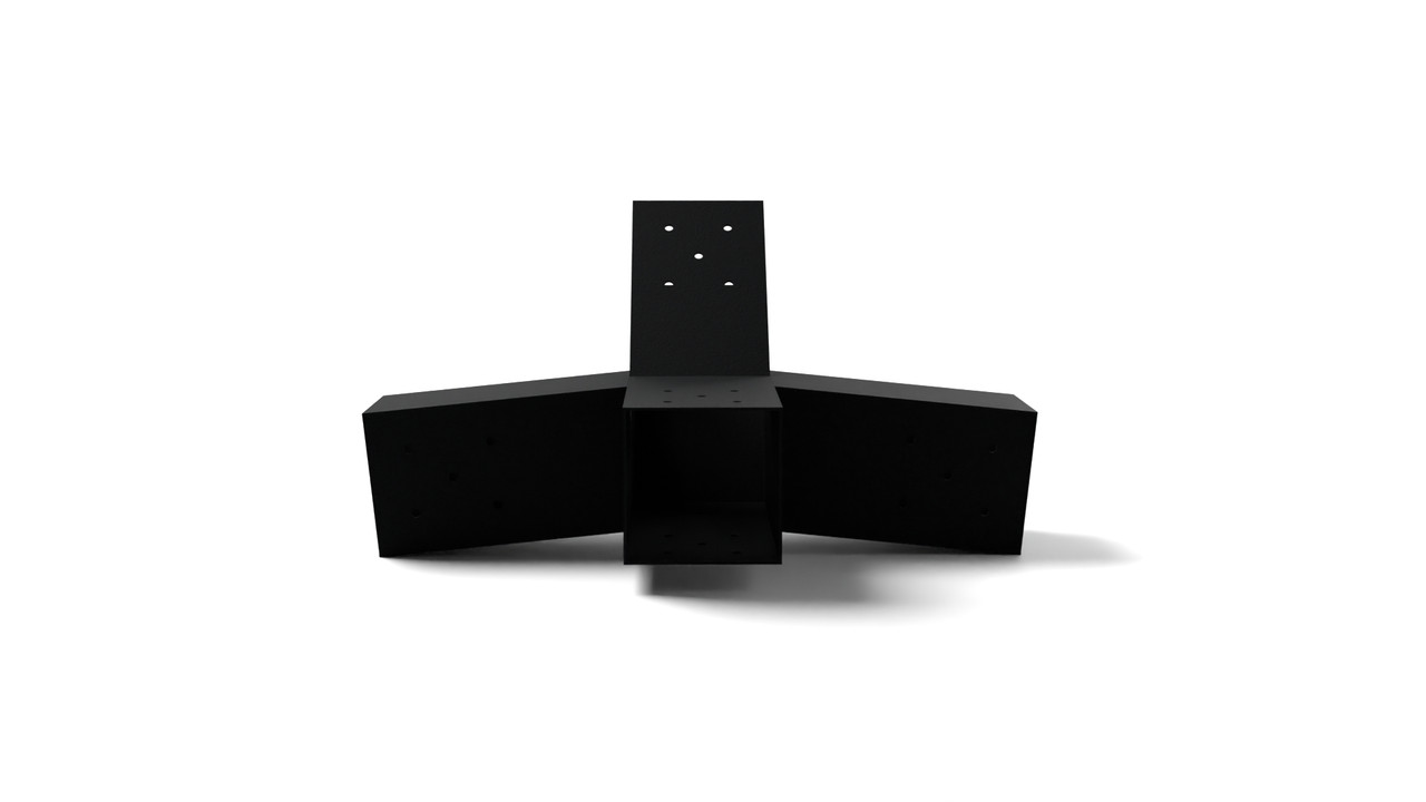 Комплект кронштейнов крестовых для гамака WCG из брусьев металлические соединители 45° 60x60 мм Черный (WCG-B60-S4-451) - фото 4 Комплект кронштейнов крестовых для гамака WCG из брусьев металлические соединители 45° 60x60 мм Черный (WCG-B60-S4-451) - фото 4