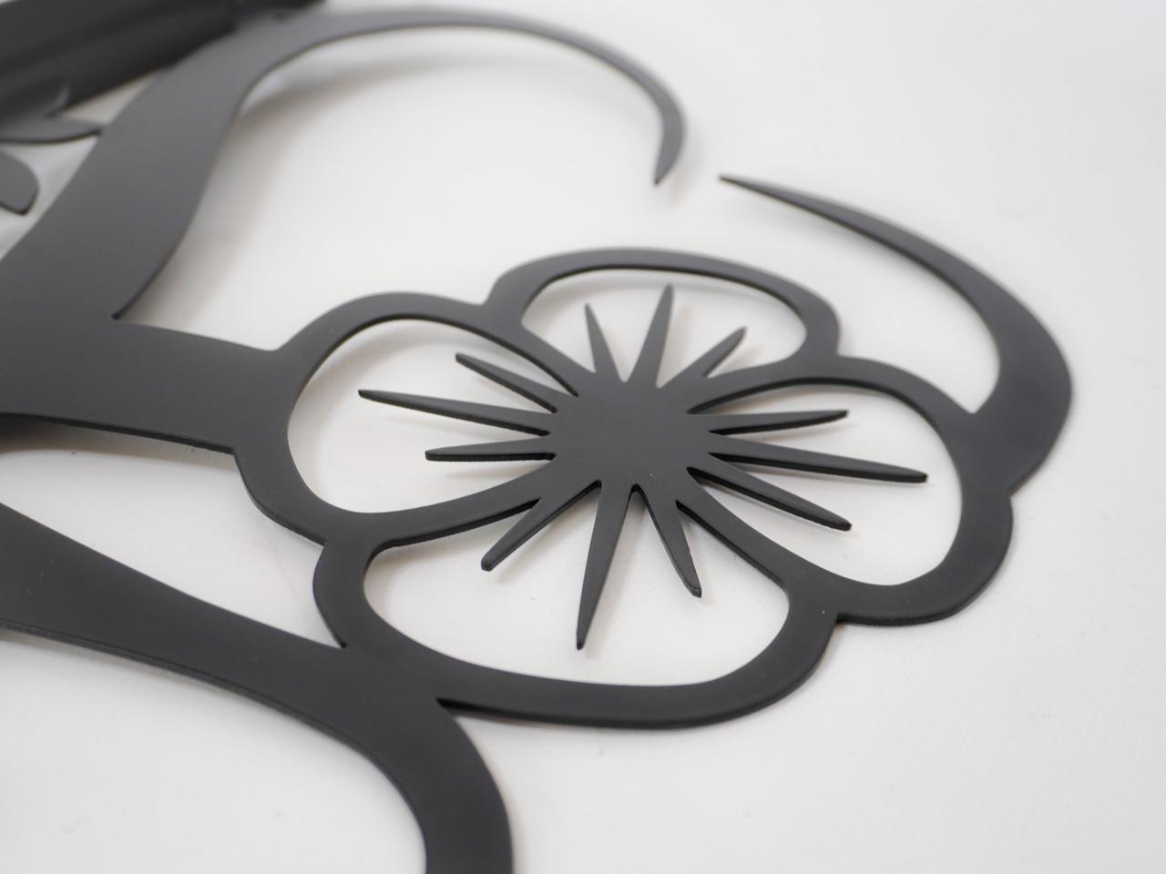 Кронштейн Сердце для кашпо с цветами метал Черный (М013) - фото 4