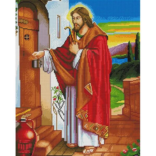 Алмазная мозаика ColorArt Икона Иисус стучится в дверь 40х50 см (SP009)