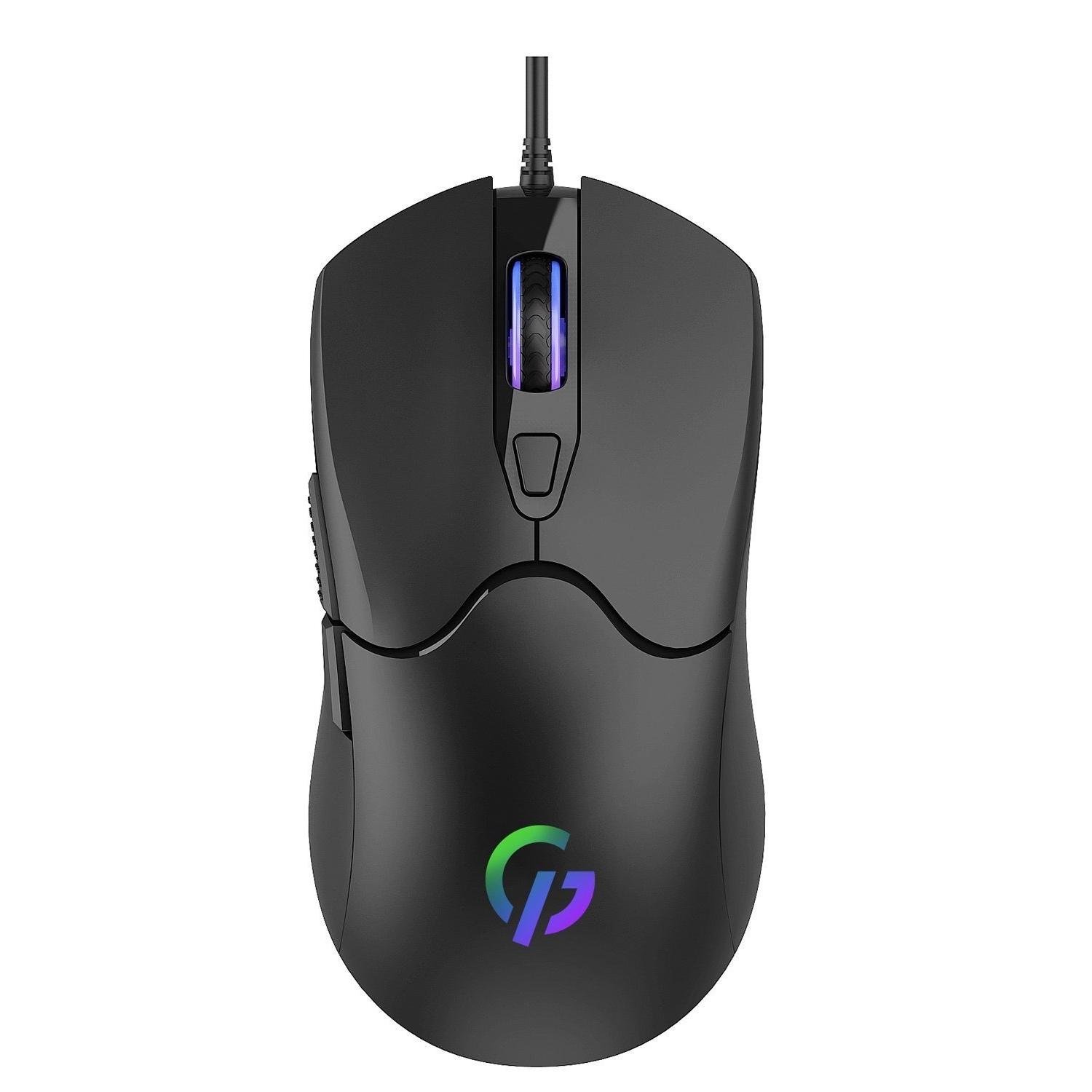 Мышь GamePro GM355 проводная 800-7200dpi RGB подсветка Черный (628275)