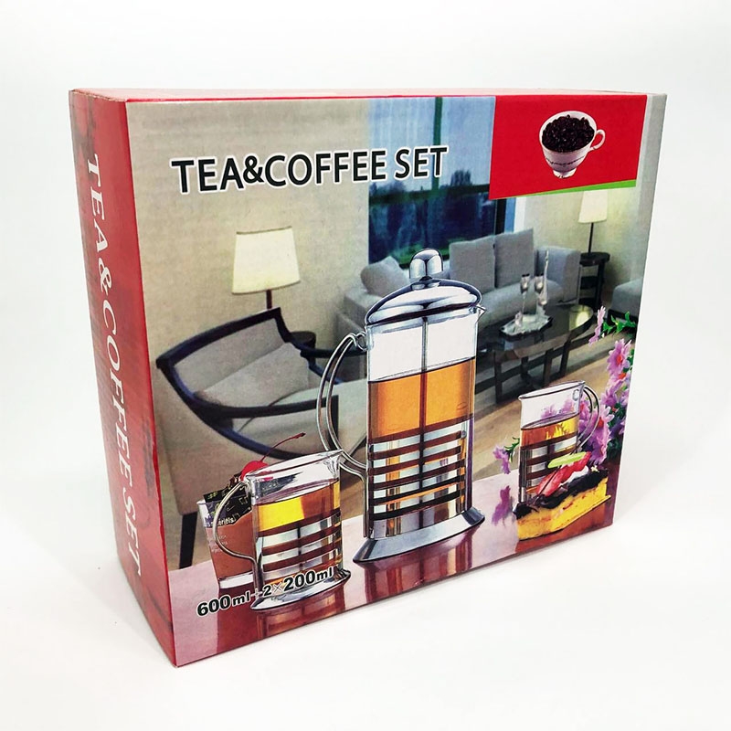 Сервиз для чая и кофе Unique UN-1155 стеклянный френч-пресс и чашки 2 шт. 600 мл (26202764) - фото 10 Сервиз для чая и кофе Unique UN-1155 стеклянный френч-пресс и чашки 2 шт. 600 мл (26202764) - фото 10