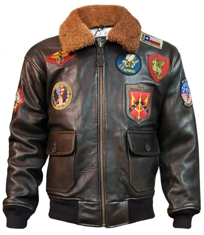 Куртка кожаная Top Gun Offical Signature Series Jacket 3XL Brown (TopGunB3XL)