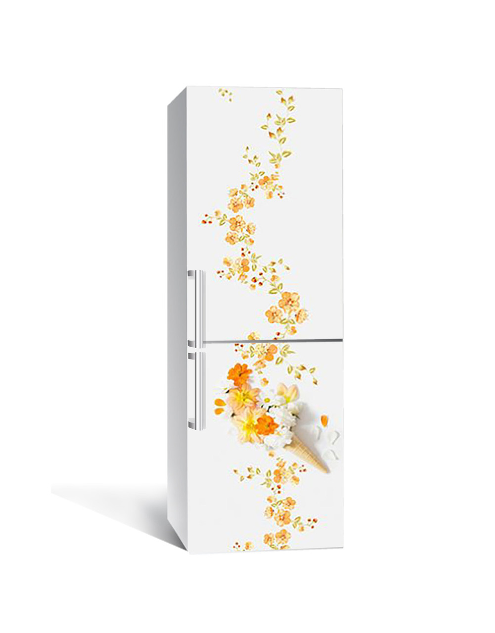 Наклейка 3D на холодильник Zatarga "Цветочное мороженое" виниловая 650х2000 мм Наклейка 3D на холодильник Zatarga "Цветочное мороженое" виниловая 650х2000 мм