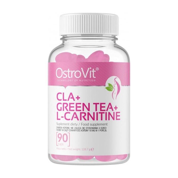 Конъюгированная линолевая кислота с зеленым чаем и L-карнитином OstroVit CLA + Green Tea + L-Carnitine 90 мягких капс.