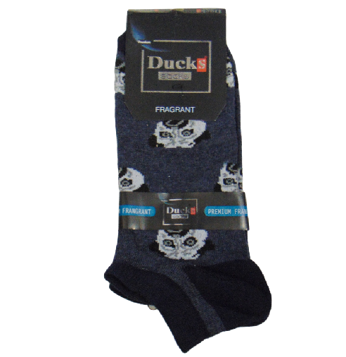Носки мужские короткие и принтом ducks №65 р. 40-44 Синий (1970022975)
