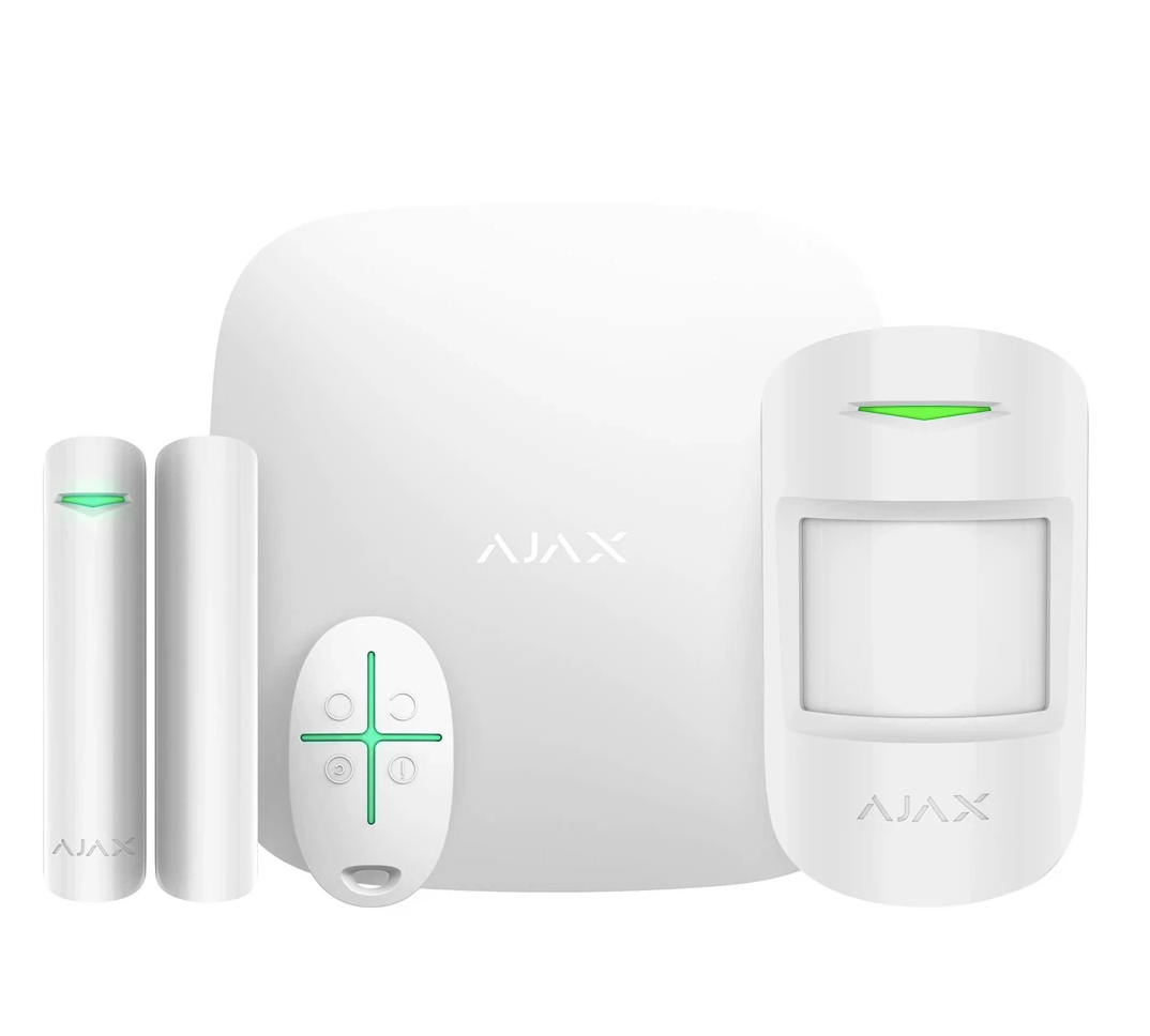 Комплект системи безпеки Ajax StarterKit Plus Wi-Fi/3G Білий