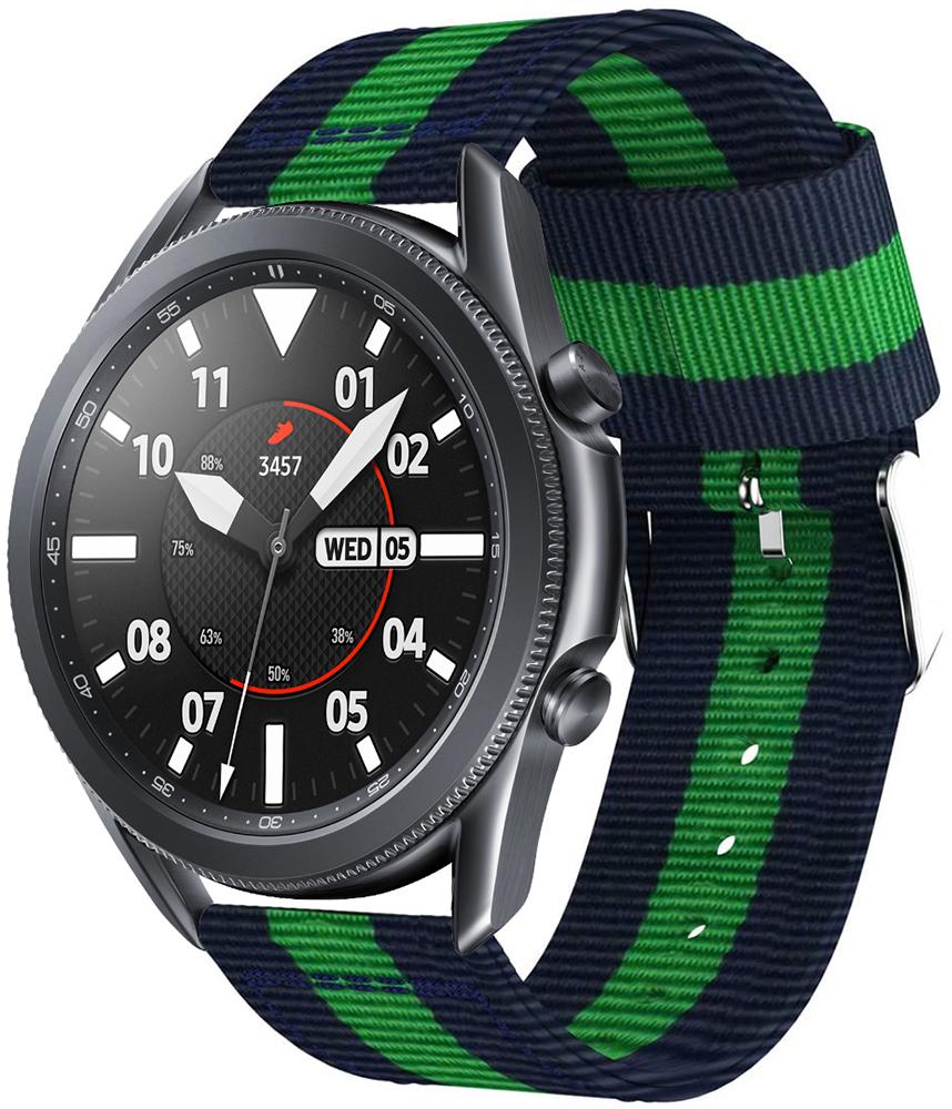 Ремінець тканинний Canvas для Samsung Galaxy Watch 3 45 мм Blue/Green (19655)