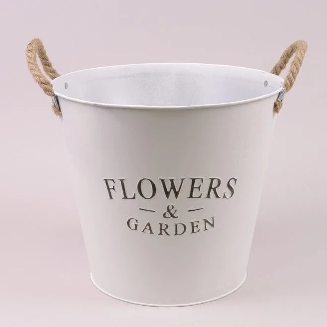Кашпо металлическое с ручками Flora Flowers & Garden (37770) Кашпо металлическое с ручками Flora Flowers & Garden (37770)