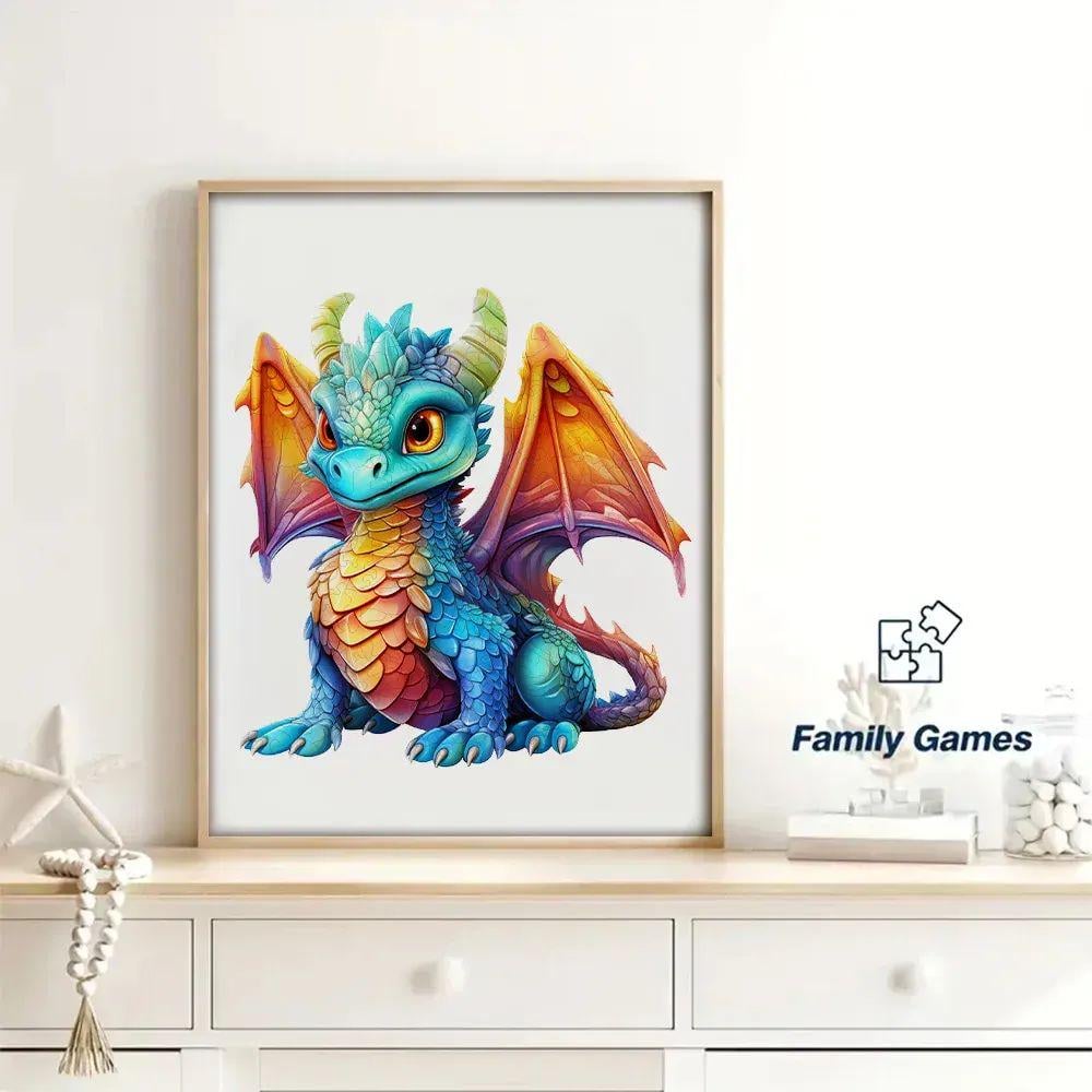 Пазлы деревянные дракончик А3 (658) - фото 3 Пазлы деревянные дракончик А3 (658) - фото 3