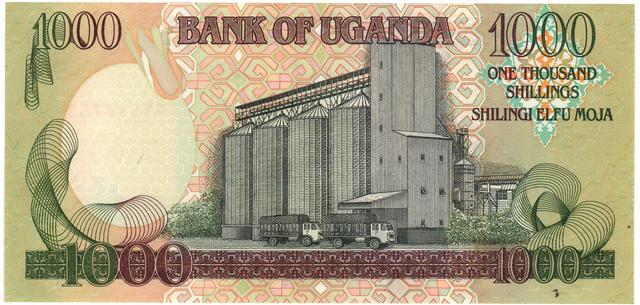 Коллекционная банкнота Уганда 1000 шиллингов 2005 UNC P43a (Б03705)