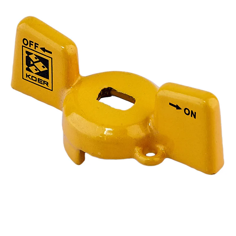 Ручка метелик для крана кульового KOER 1/2" алюмінієва Жовтий (KR4739)