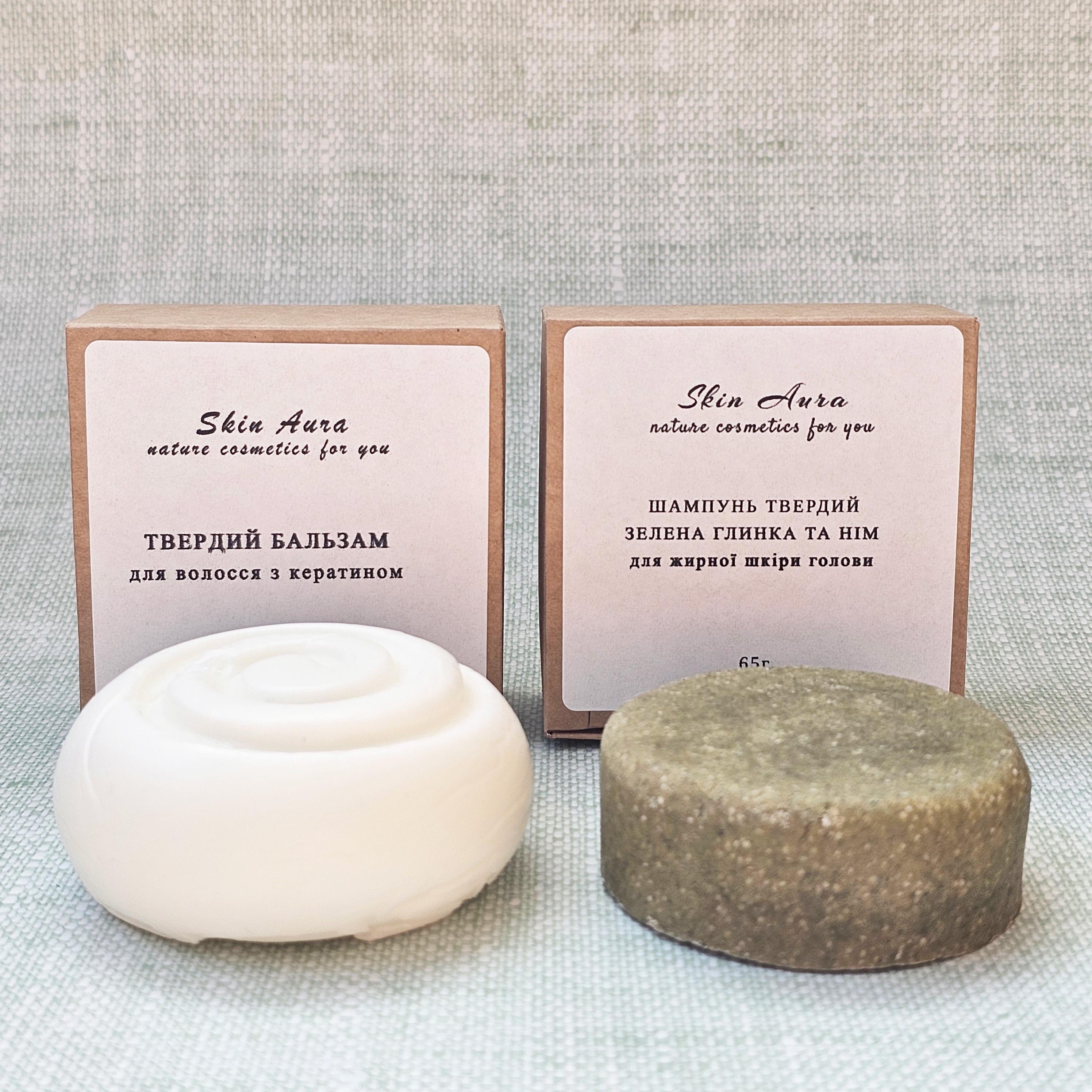 Набір для щоденного догляду за жирним типом волосся твердий шампунь і кондиціонер з кератином (28537141) Набір для щоденного догляду за жирним типом волосся твердий шампунь і кондиціонер з кератином (28537141)