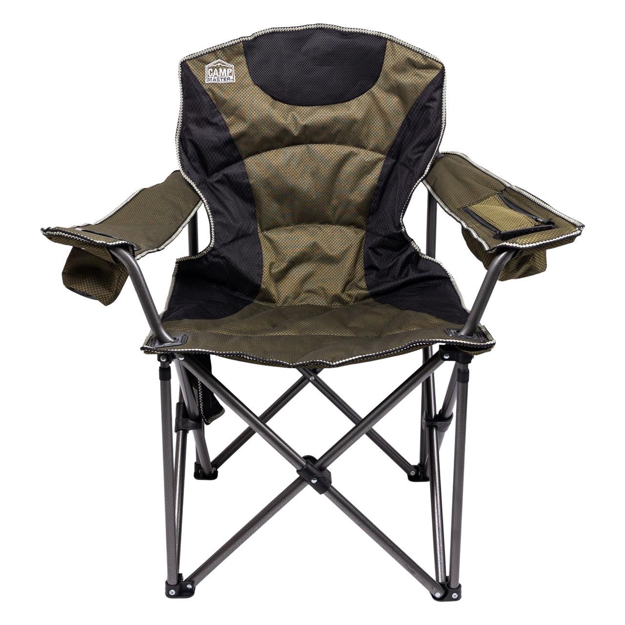 Кресло раскладное для рыбалки и туризма 60х93х100 см с подлокотниками Хаки с черным