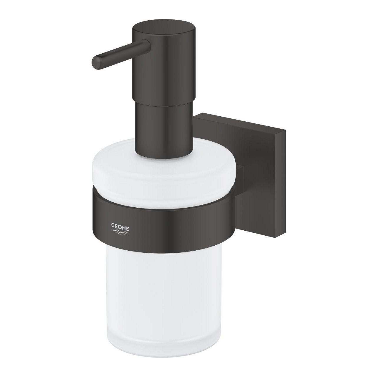 Дозатор для рідкого мила Grohe QuickFix Start Cube 410982430 настінний 160 мл Чорний (227027) - фото 2