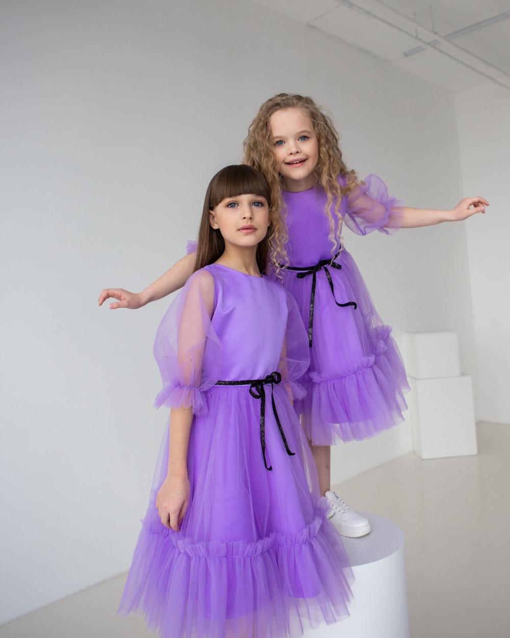 Платье праздничное для девочки 110 см Фиолетовый (2229163178) - фото 5