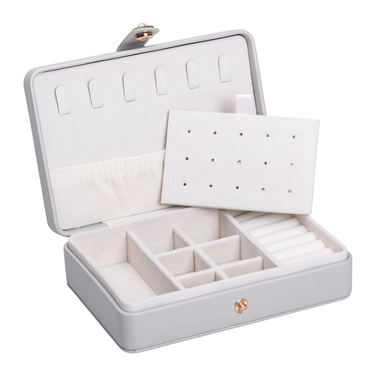 Шкатулка для украшений из эко кожи для ювелирных изделий 16x11x4,7 см (6709) Шкатулка для украшений из эко кожи для ювелирных изделий 16x11x4,7 см (6709)