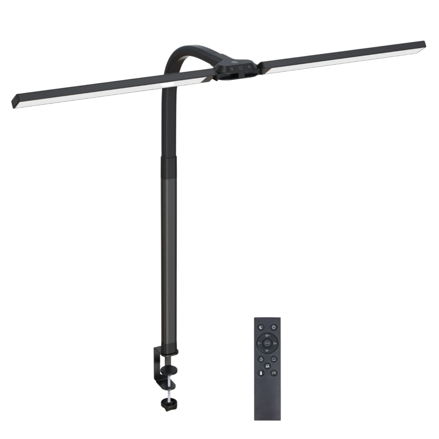 Настільная світлодіодна лампа-трансформер з пультом та регулюванням температури світла і яскравості Чорний (2LED-24W) Настільная світлодіодна лампа-трансформер з пультом та регулюванням температури світла і яскравості Чорний (2LED-24W)