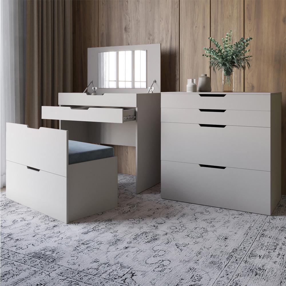 Комод-трюмо Lion Азия с зеркалом нишей под сиденьем и ящиком Кашемир (Lion-041672)