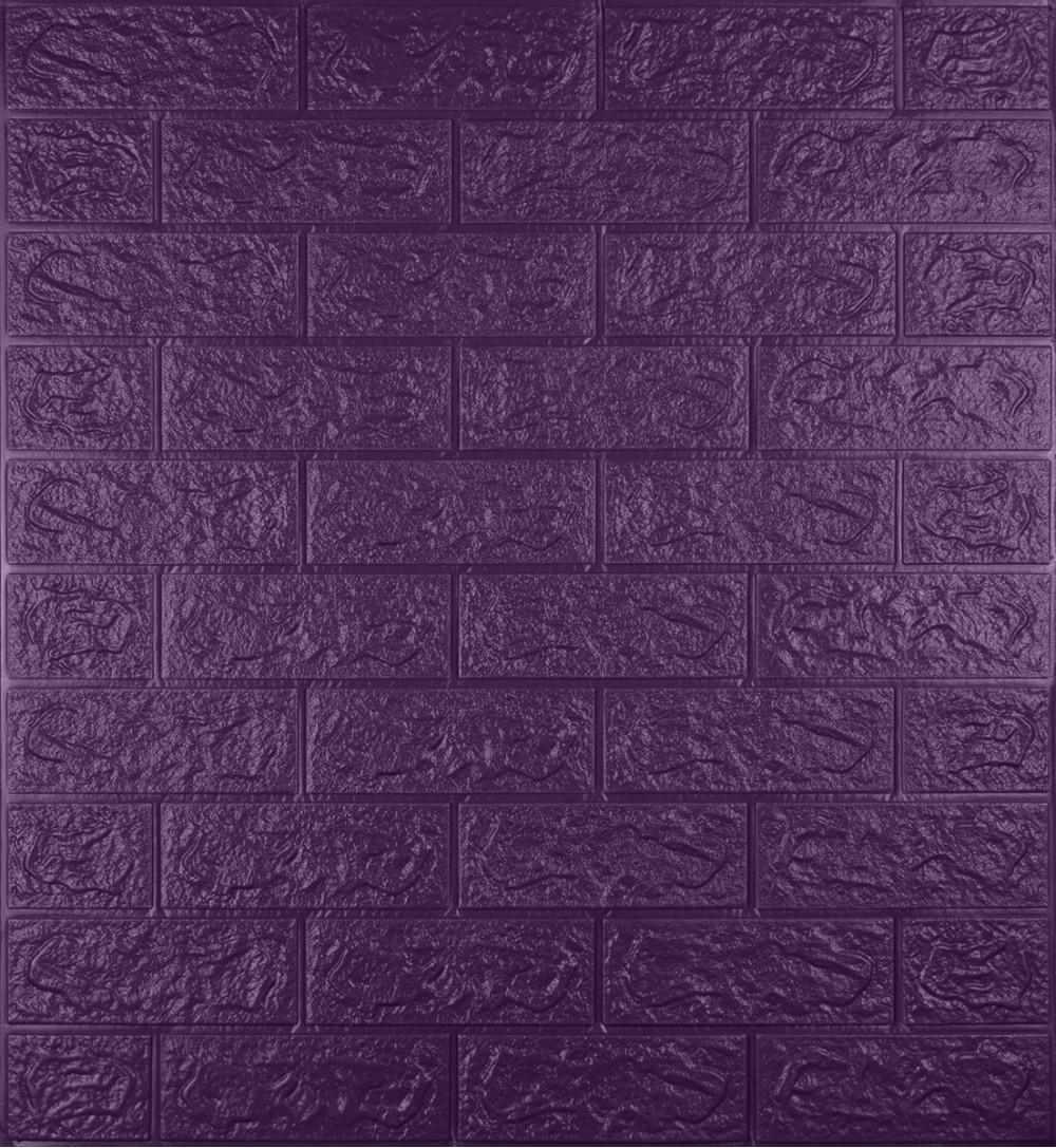 3D-панель декоративная самоклеящаяся под кирпич 700x770x3 мм Фиолетовый (OS-BG16-3) 3D-панель декоративная самоклеящаяся под кирпич 700x770x3 мм Фиолетовый (OS-BG16-3)