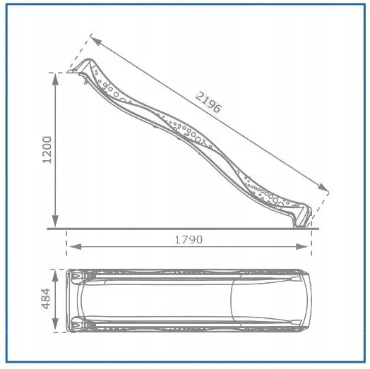 Гірка пластикова дитяча WCG для майданчика до 50 кг 2,2 м Антрацит (sp2200an) - фото 3 Гірка пластикова дитяча WCG для майданчика до 50 кг 2,2 м Антрацит (sp2200an) - фото 3