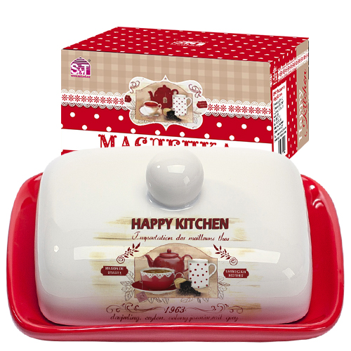 Масленка SNT Happy Kitchen h 5,5 см 13х17 см (3397-11)