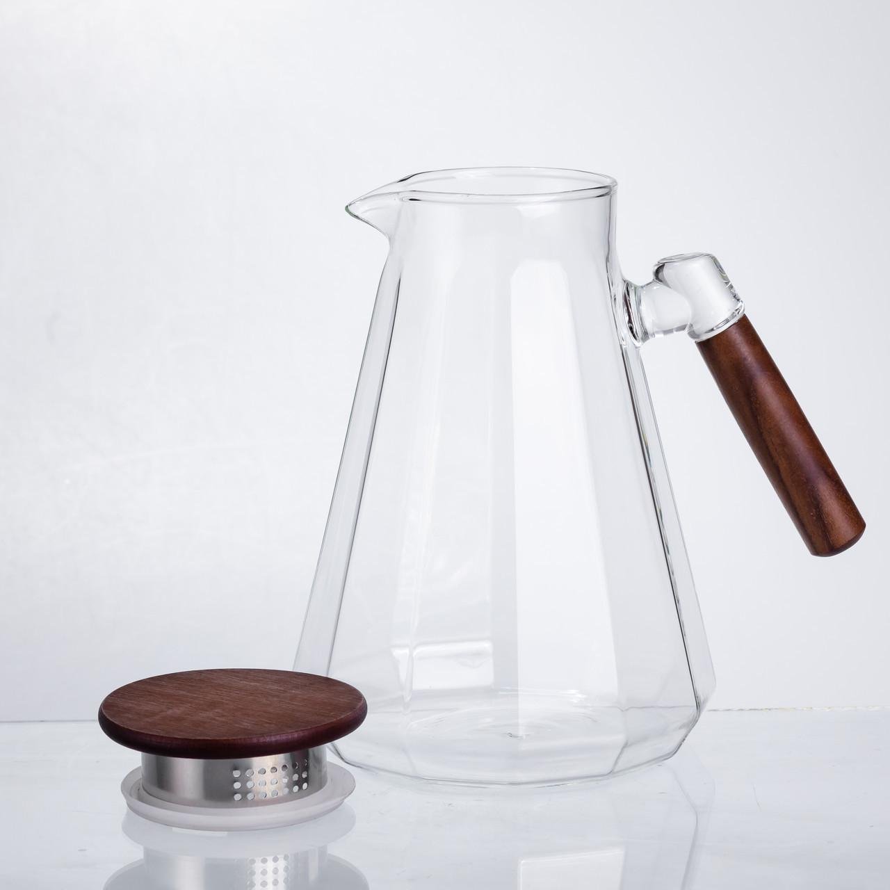 Кувшин для напитков с ручкой и бамбуковой крышкой 1,7 л (64486-72) - фото 3