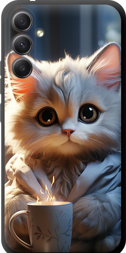 Чехол на Samsung Galaxy A34 A346E White cat (5646b-2936-42517)