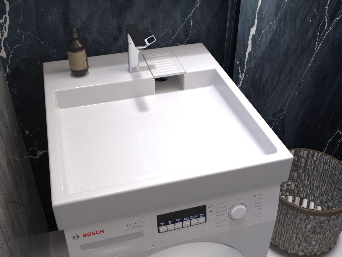 Умывальник на стиральную машину акриловый Redokss San TITAN 60х70 см - фото 3