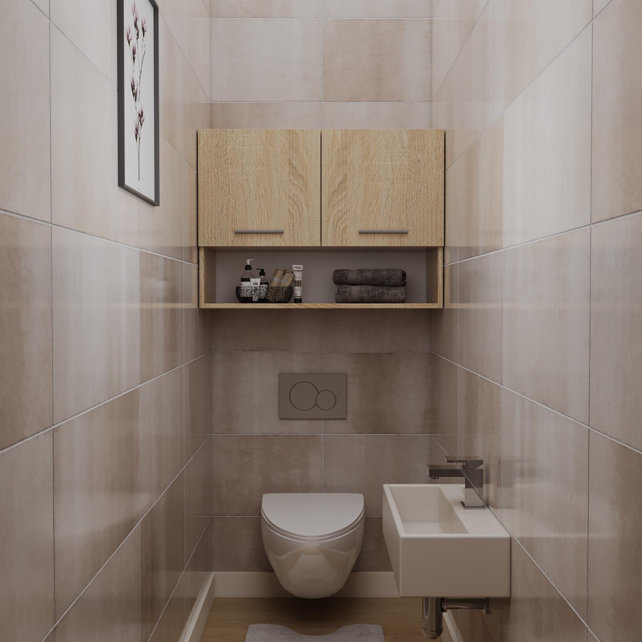 Шафа навісна у ванну кімнату з нішою 800 мм Сонома (K-3s) Шафа навісна у ванну кімнату з нішою 800 мм Сонома (K-3s)