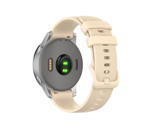 Ремешок силиконовый Solid Spraying для смарт-часов Garmin Forerunner 570 47 мм/Venu 4 45 мм 22 мм Кремовый
