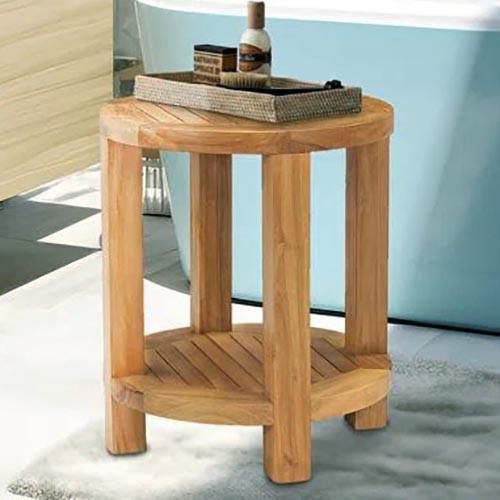 Табурет для ванной из дерева Тилена Сиена (ТВН-014105)