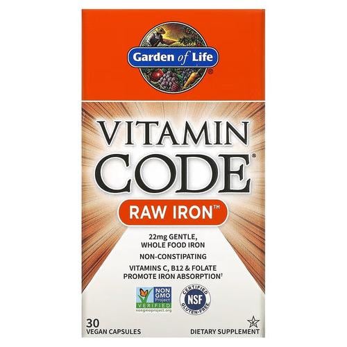 Железо Garden of Life Vitamin Code RAW Iron 30 капс. (GOL-11376)