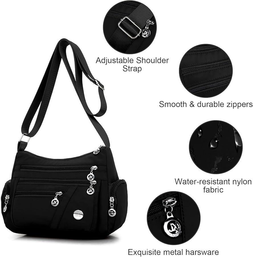 Женская сумка через плечо водонепроницаемая Черный (2462600801) - фото 6