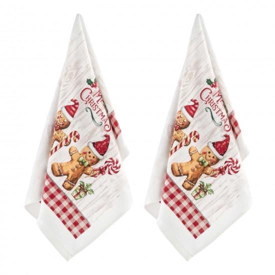 Набор полотенец Ardesto Christmas Gingerbread в подарочной коробке 2 шт. 38х63см (ART3863HGB) - фото 3 Набор полотенец Ardesto Christmas Gingerbread в подарочной коробке 2 шт. 38х63см (ART3863HGB) - фото 3