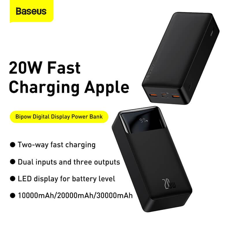 Внешний аккумулятор Baseus 30000mAh 20W 3A 2USB - фото 5