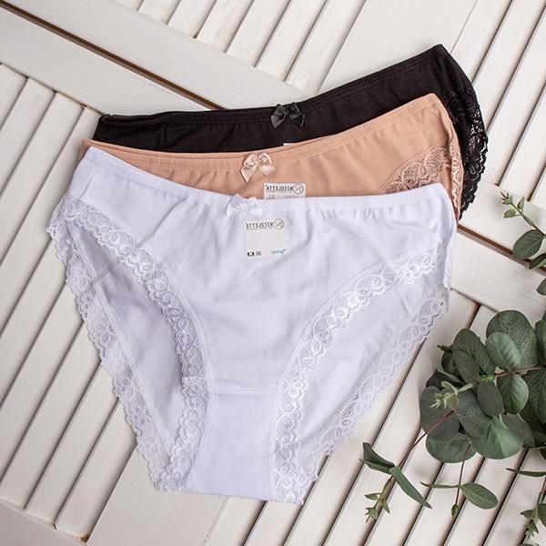 Женские трусики слипы Nicoletta 3XL 5 шт. Однотонный ( 3704)