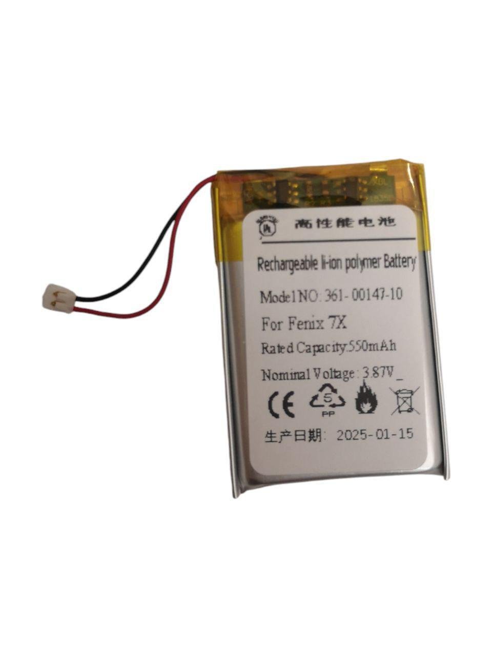 Аккумулятор для Garmin Fenix 7/7 Pro/7X/7X Pro/7s/7s Pro/Solar SmartWatch 361-00147-10 550 mAh 3,87V (000012146)