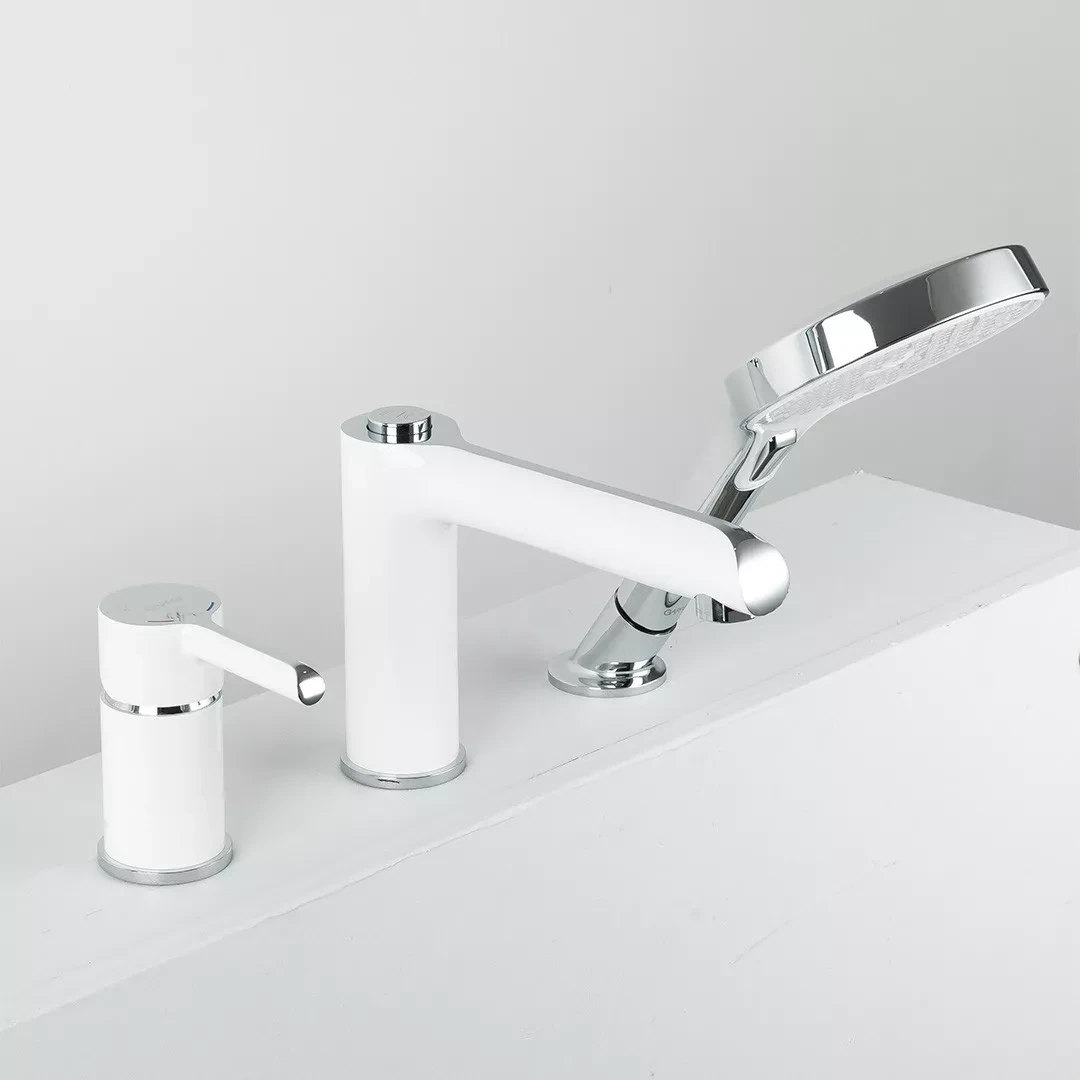 Смеситель на борт ванны Gappo G1103-8 Белый/Хром (2465587478) - фото 2 Смеситель на борт ванны Gappo G1103-8 Белый/Хром (2465587478) - фото 2