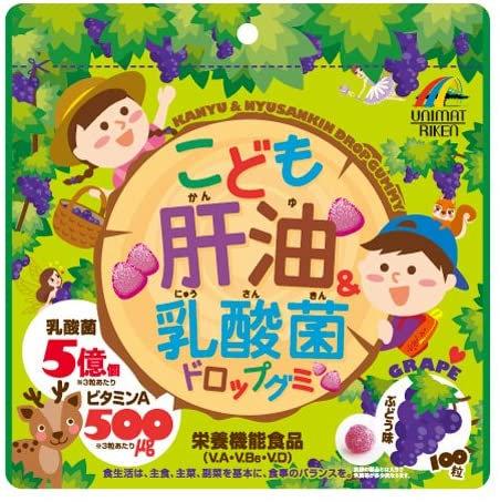 Витамины жевательные для детей KANYU & Lactic Acid Bacterium Unimat Riken с лактобактериями 100 шт.(440965)