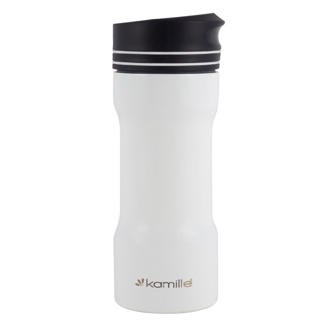 Термокружка Kamille KM-2061 из нержавеющей стали 320 мл Белый (1883389142) - фото 6