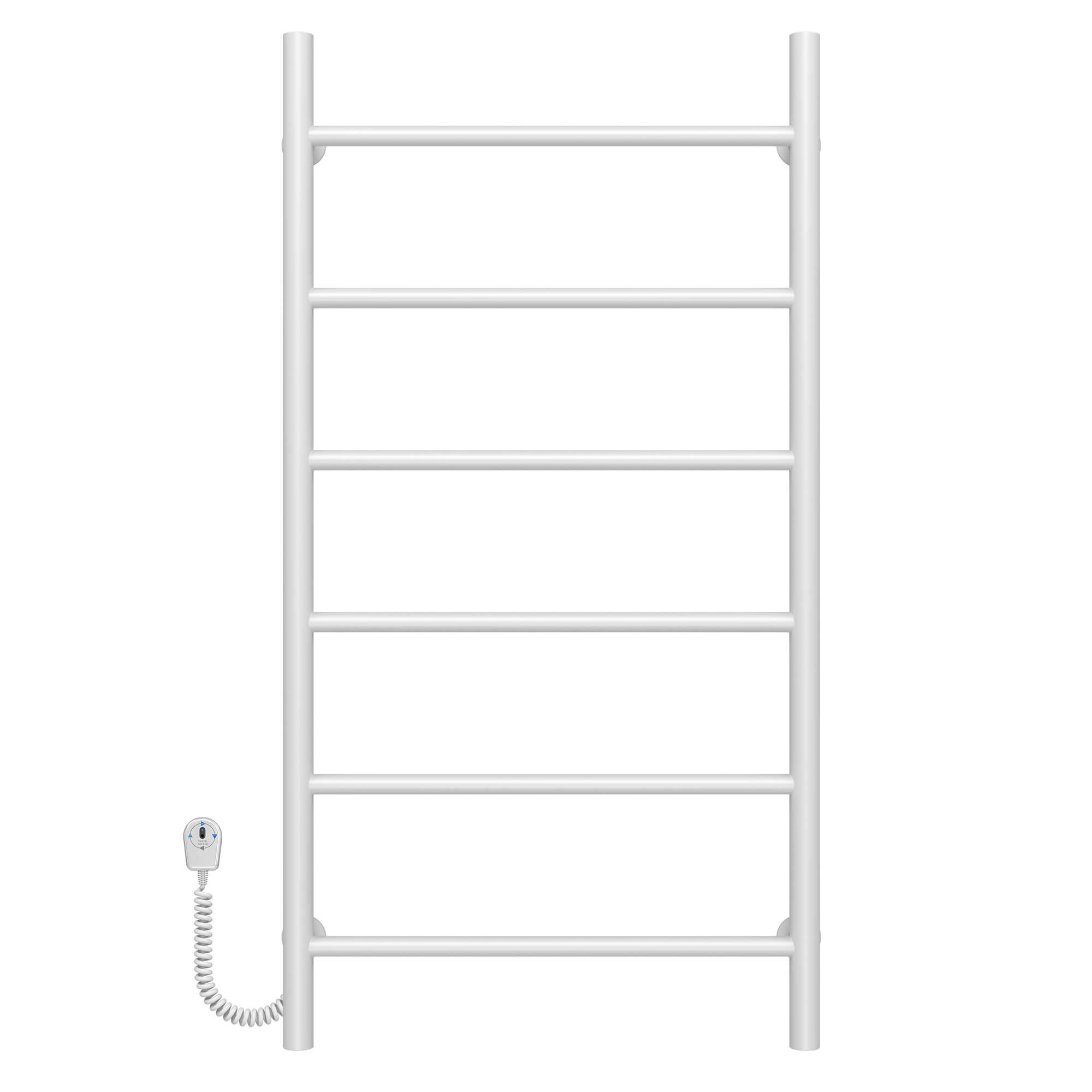 Полотенцесушитель электрический Deffi Орион П6 EF16 левое подключение нержавеющая сталь 500х1000 мм Белый (C.OR.100.50.6.EWL5)