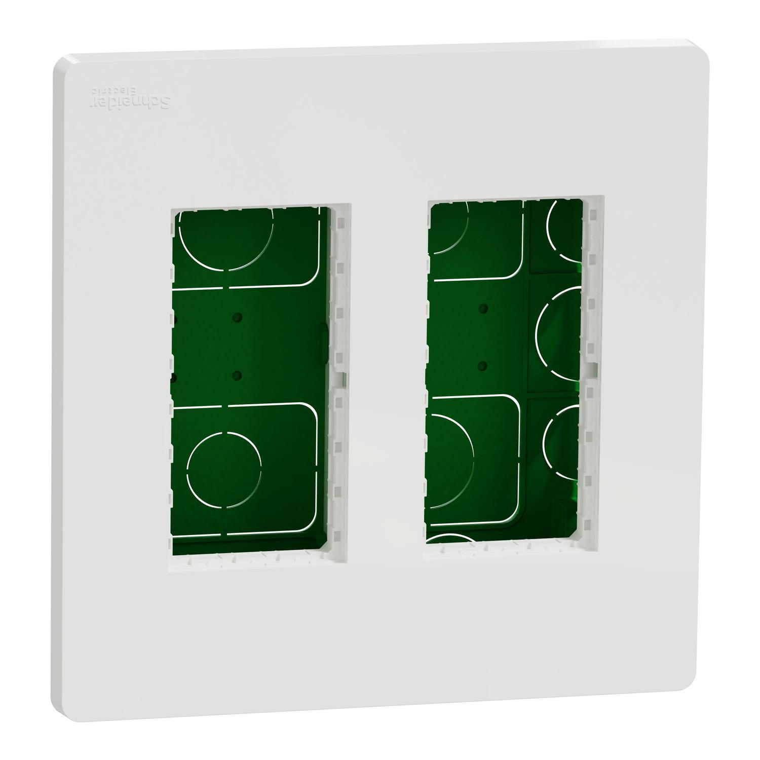 Блок Unica System+ скрытая вставка 2х2 Белый (NU172418)